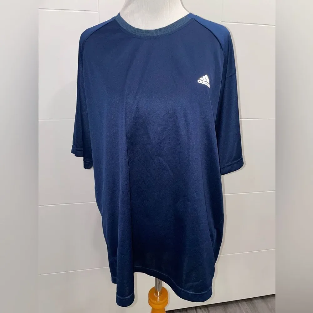 Adidas Men's Navy Blue Shirt climate short sleeve size XL